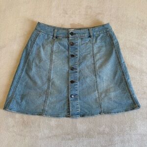 Mossimo Supply Co. Blue Denim A-Line Skirt